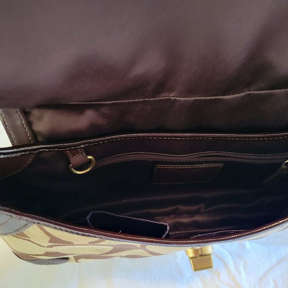 Vintage Coach Ergo Signature Flap Hobo Shoulder Bag - Picture 10 of 13